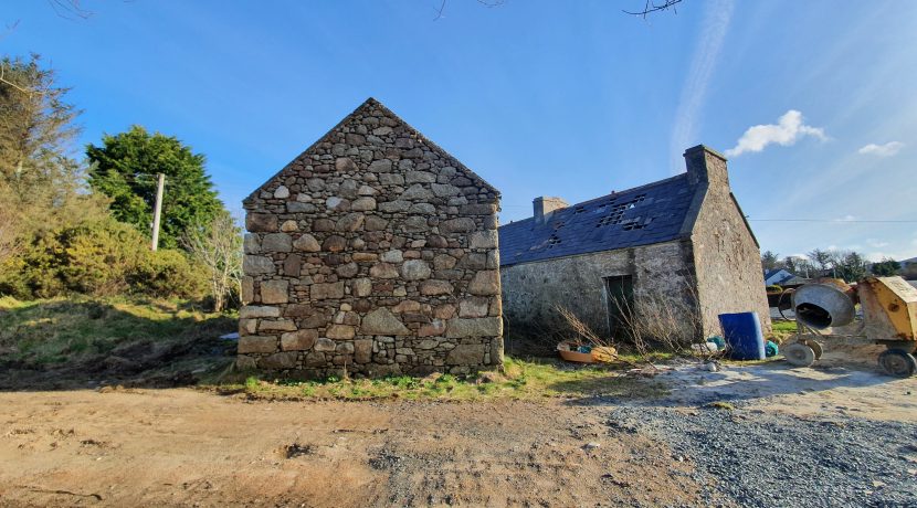 Sean Mc Bride - Old house and stone shed.