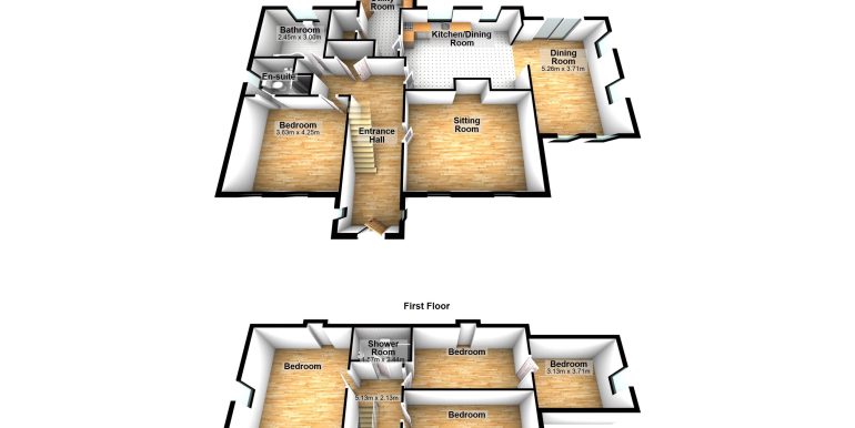 Logue 56. Lag floor plan 2 Lag Na Carraige - Floor Plan with measurements